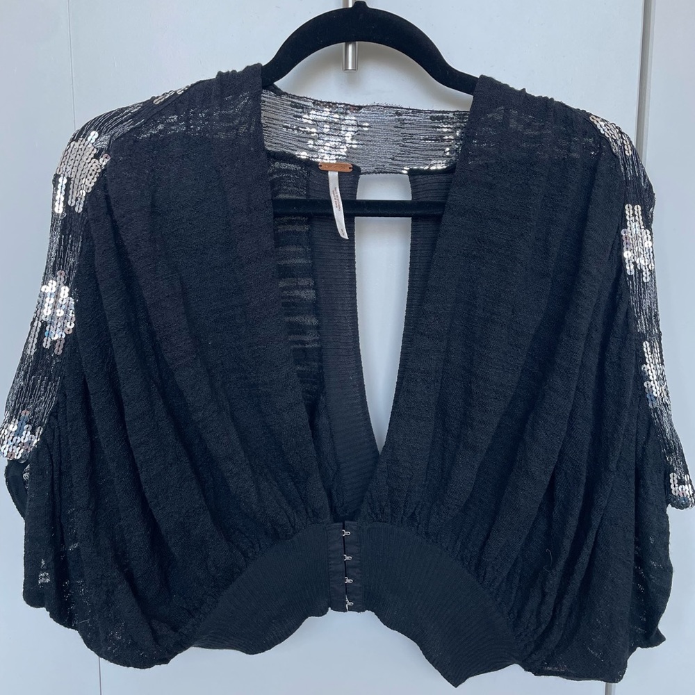 Free People sequin detail shrug top
